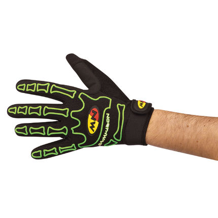 NW RUKAVICE SKELETON 2015 005 02 black-green fluo